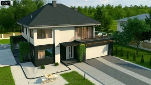 2-этажный Дом Zx10 232 м² с гаражом на 2 авто