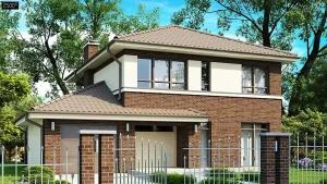 2-этажный дом Zx24 v1 163 м² с гаражом