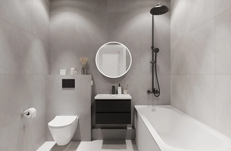 Стиль ванной «Бетон»