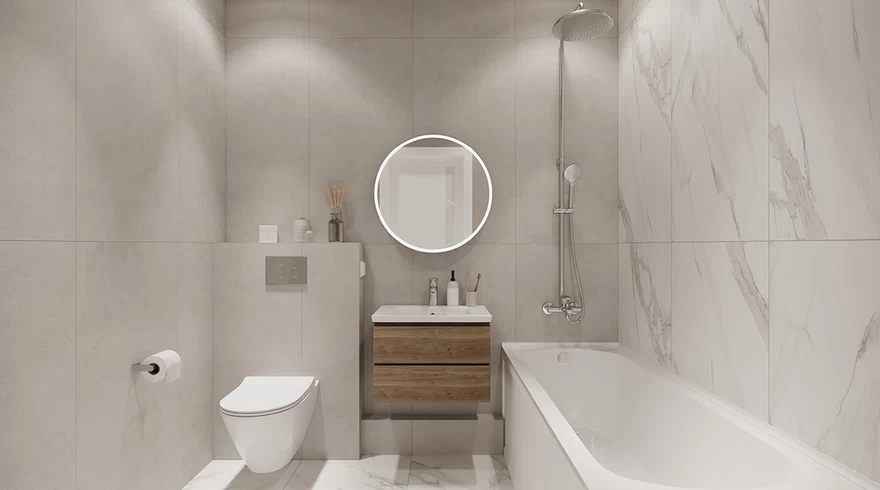 Стиль ванной «Мрамор»