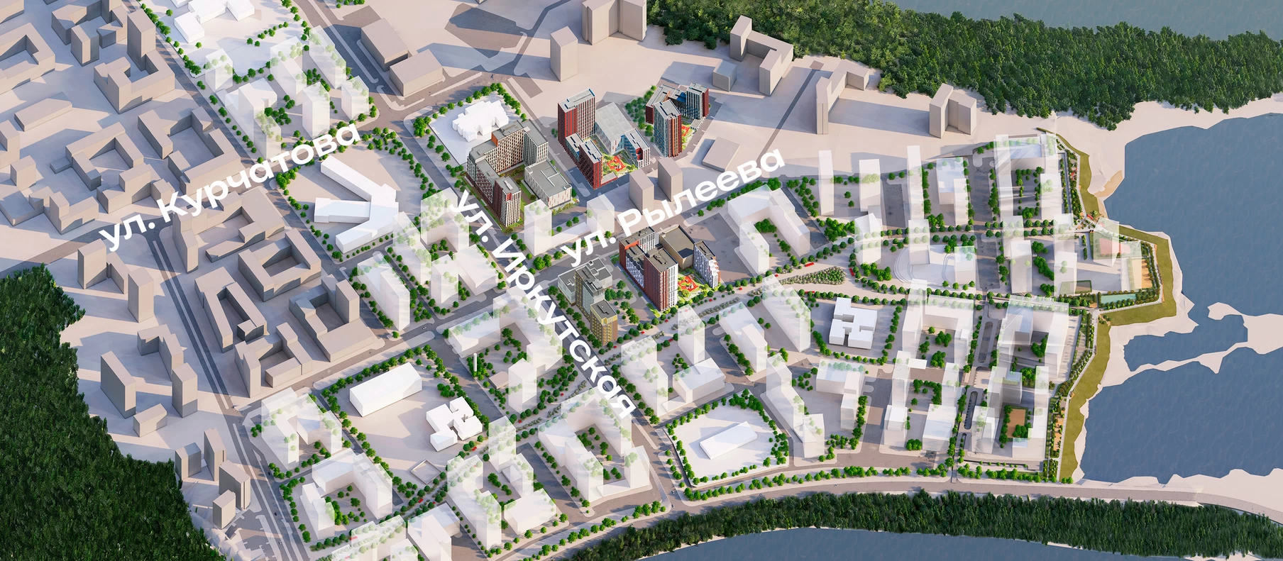 Генплан жилого комплекса Остров Сад