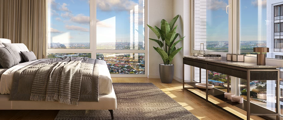 Видовые квартиры с витражными окнами